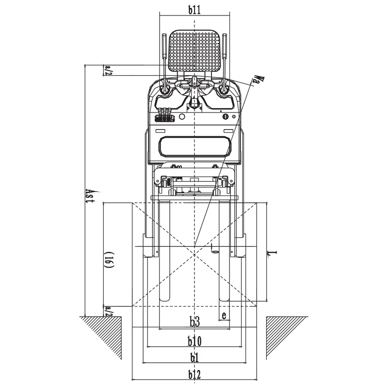 Mât du gerbeur électrique à contrepoids EVVP12C-P/EVVP15C-P