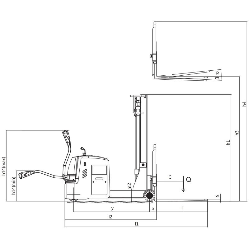 Gerbeur électrique à contrepoids EVVP15H/EVVP05H 1500 kg – image 3