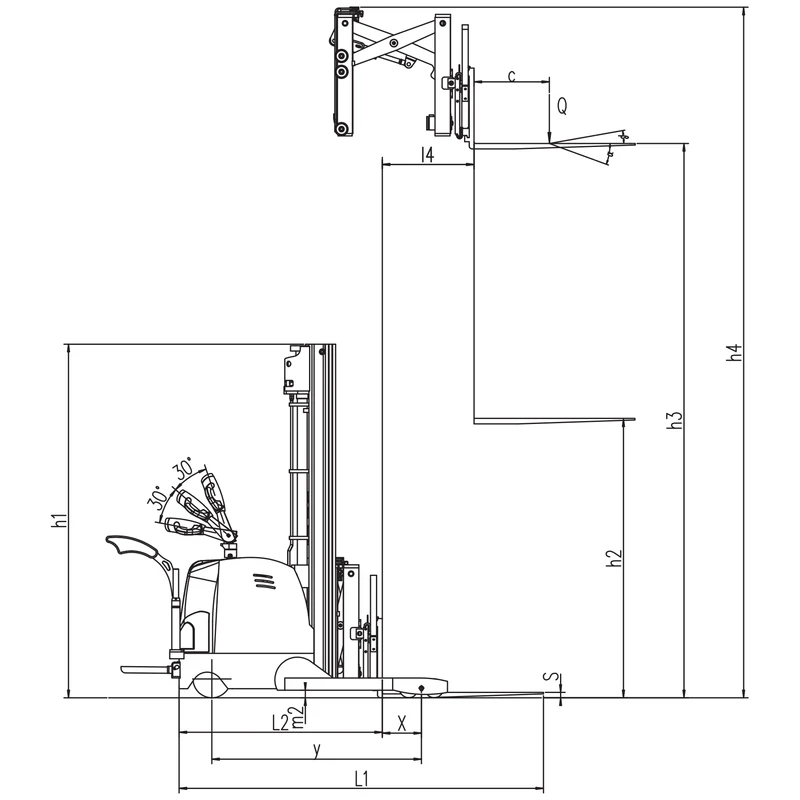 Gerbeur électrique EVV12DS/EVV15DS – vue secondaire