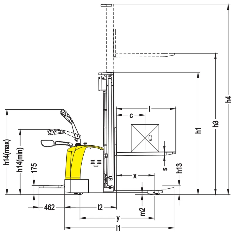 Gerbeur électrique à conducteur porté EVV10-P, EVV12-P et EVV15-P – vue 2