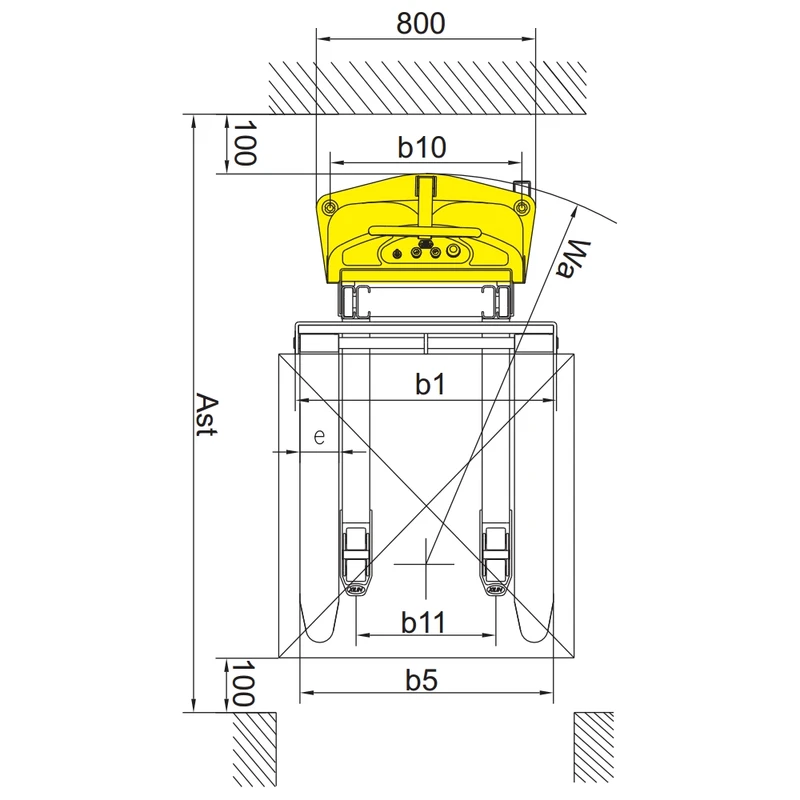 Gerbeur semi-électrique PEVV10/PEVV15 avec hauteur de levée jusqu’à 3 500 mm