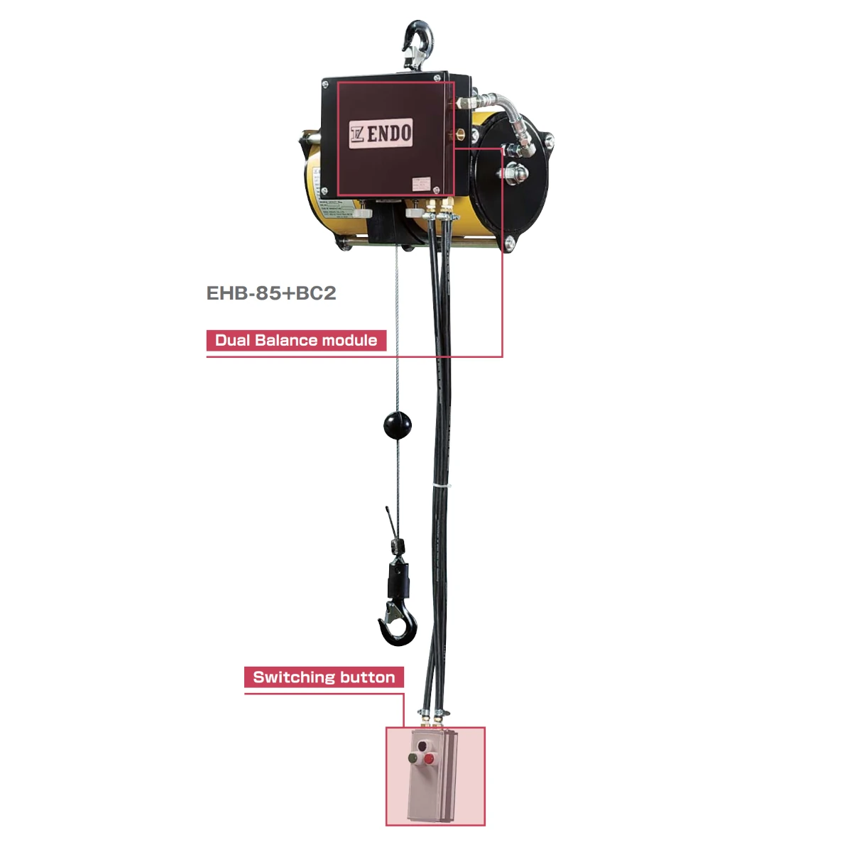 Équilibreur pneumatique ENDO EHB ATEX à gravité compensée, module BC2