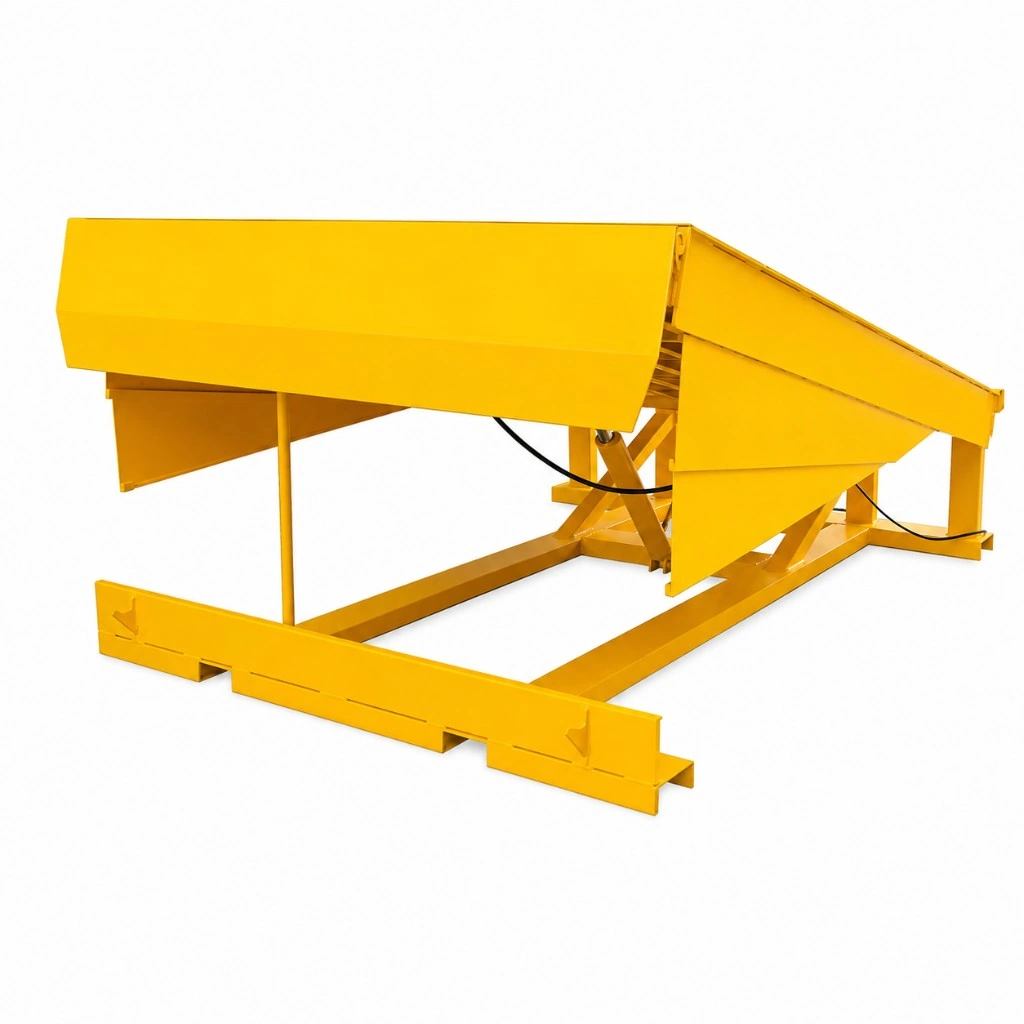 Niveleur de quai hydraulique NHUR en position relevée