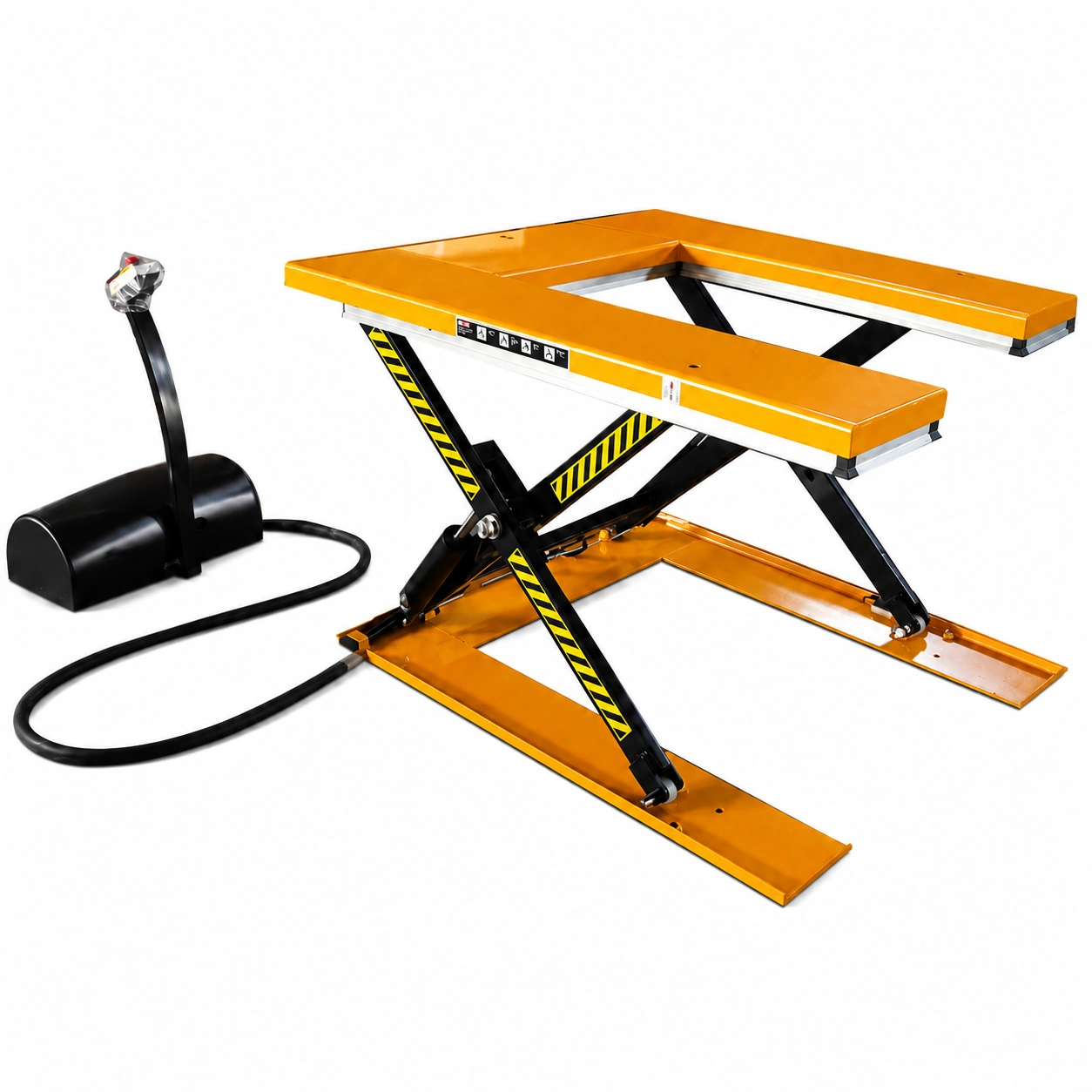 Table élévatrice extra-plate en U pour palettes 600–2 000 kg