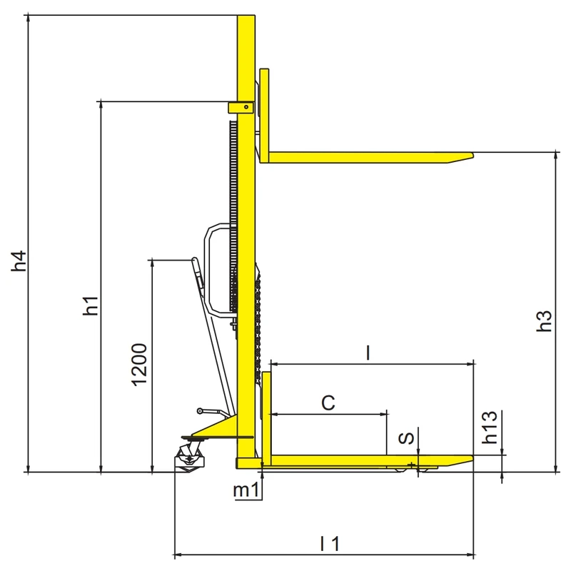 Commande hydraulique du gerbeur manuel RVV1000