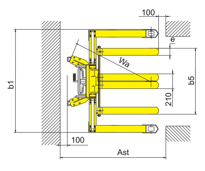 Gerbeur manuel haute levée RVV-DSV pour palettes fermées et hors standard