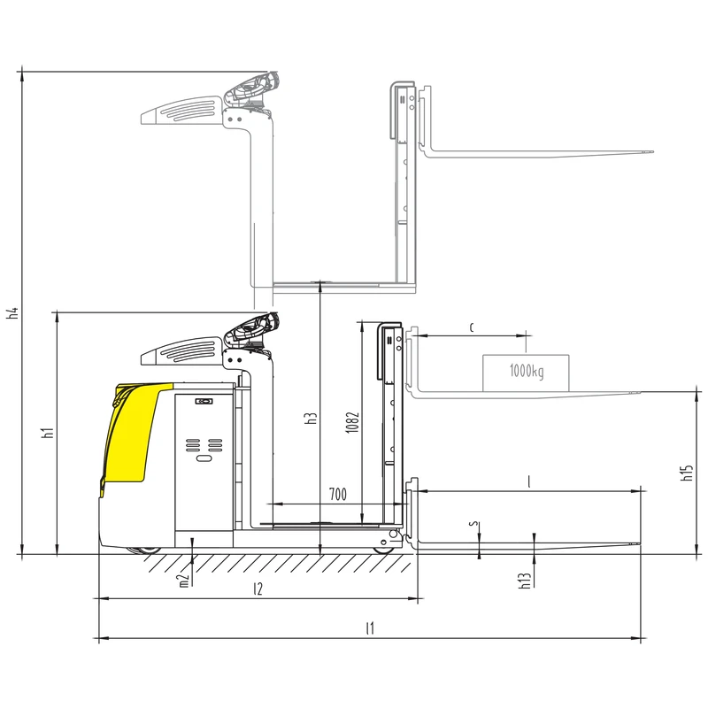 Préparateur de commandes électrique au sol NKV10-P 1 000 kg – vue 4