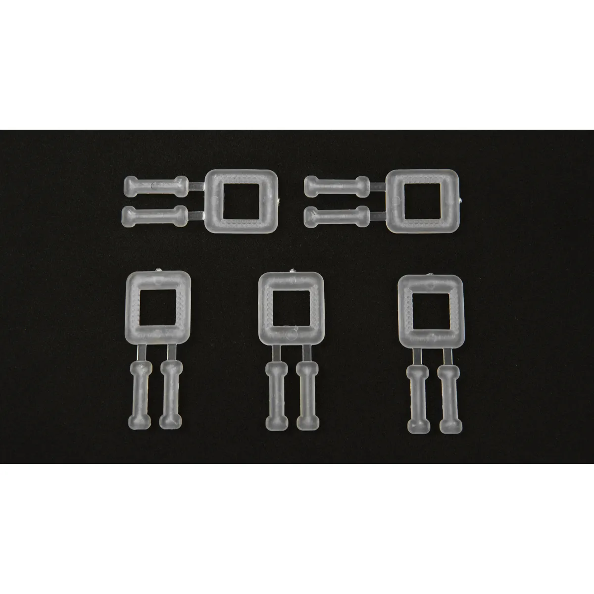 Boucles de cerclage en plastique blanc BUCKLES-5P, largeur 12 mm
