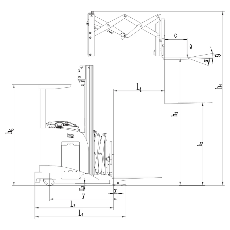 Chariot électrique à mât rétractable REV15DS/REV18DS – vue 11