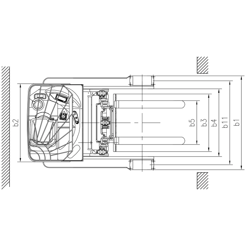 Chariot électrique à mât rétractable REV20 de 2 000 kg – vue 3