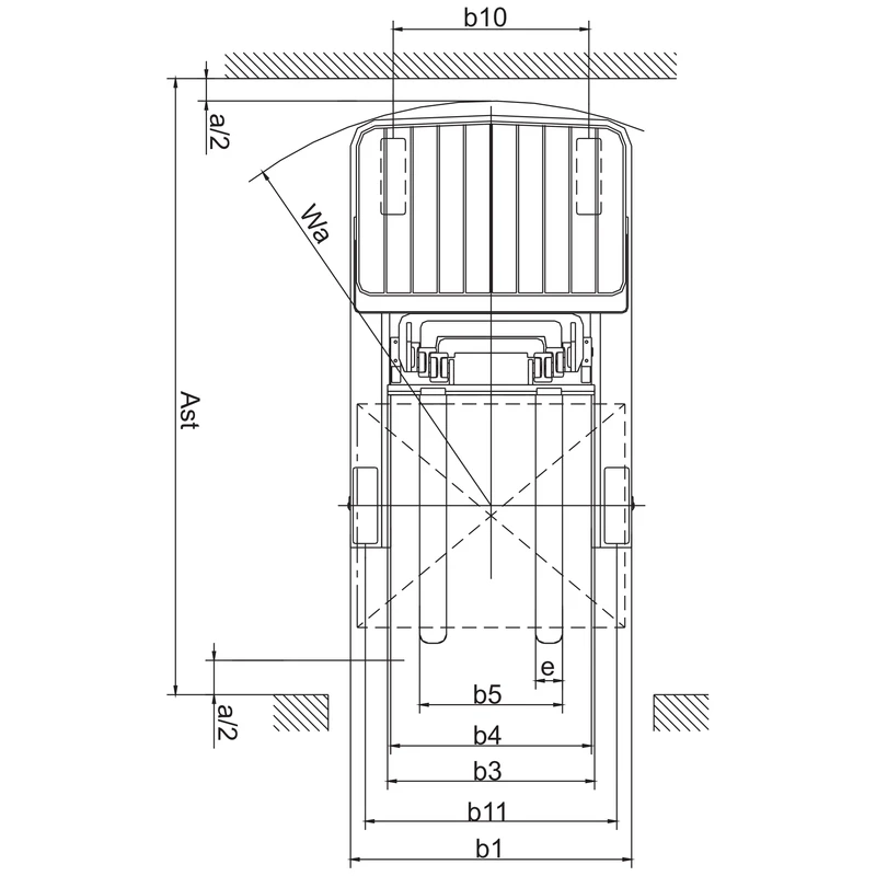 Chariot électrique à mât rétractable REV15SJ – vue 3