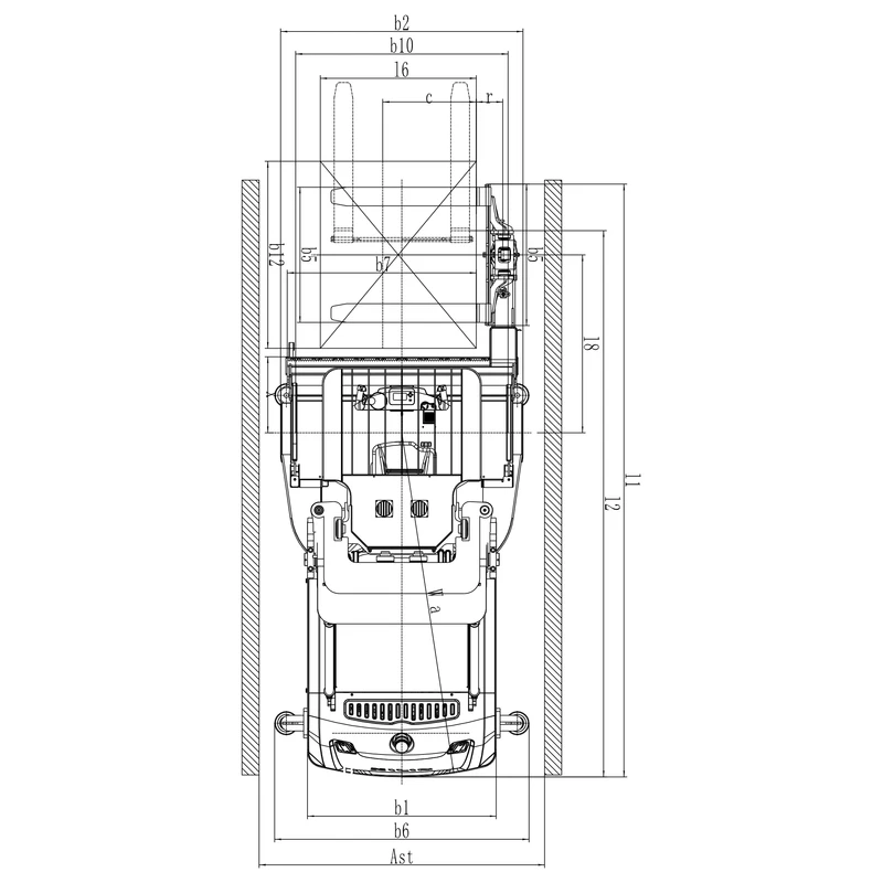 Chariot REV15TS avec hauteur de levée jusqu’à 13 000 mm – vue 7