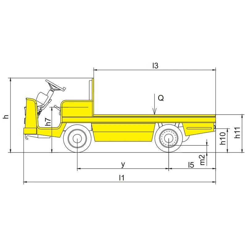 Chariot électrique à plateforme VEV20/VEV25/VEV30 avec freinage hydraulique