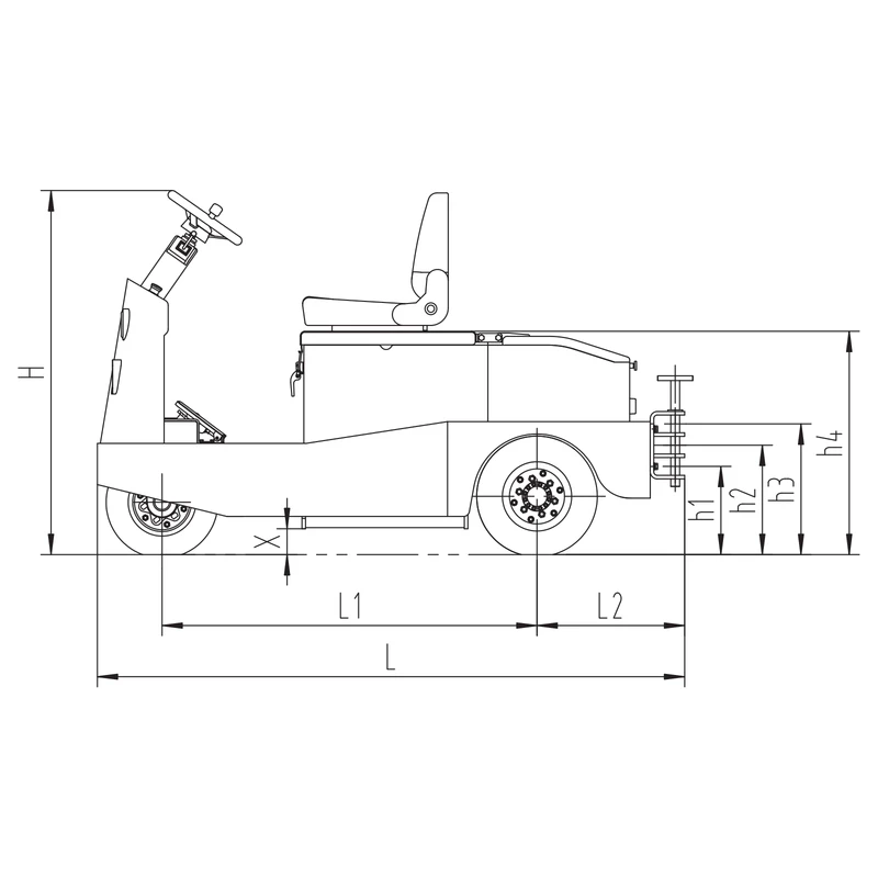 Tracteur électrique MVEV20/MVEV30 avec capot entièrement ouvrant