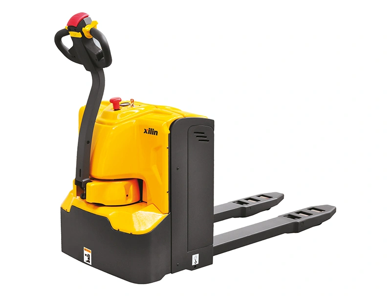 Vue complémentaire du transpalette électrique accompagnant CBD30KD-III 3 000 kg